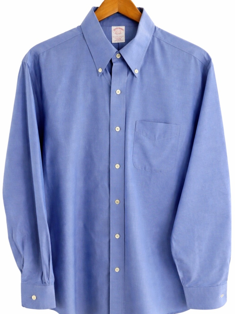 Brooks Brothers Blue non-iron button down shirt - 17.5 neck and 36 sleeve